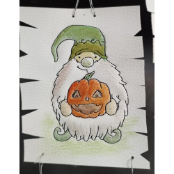 Stickdatei - Halloween Gnome 1 Kürbislaterne
